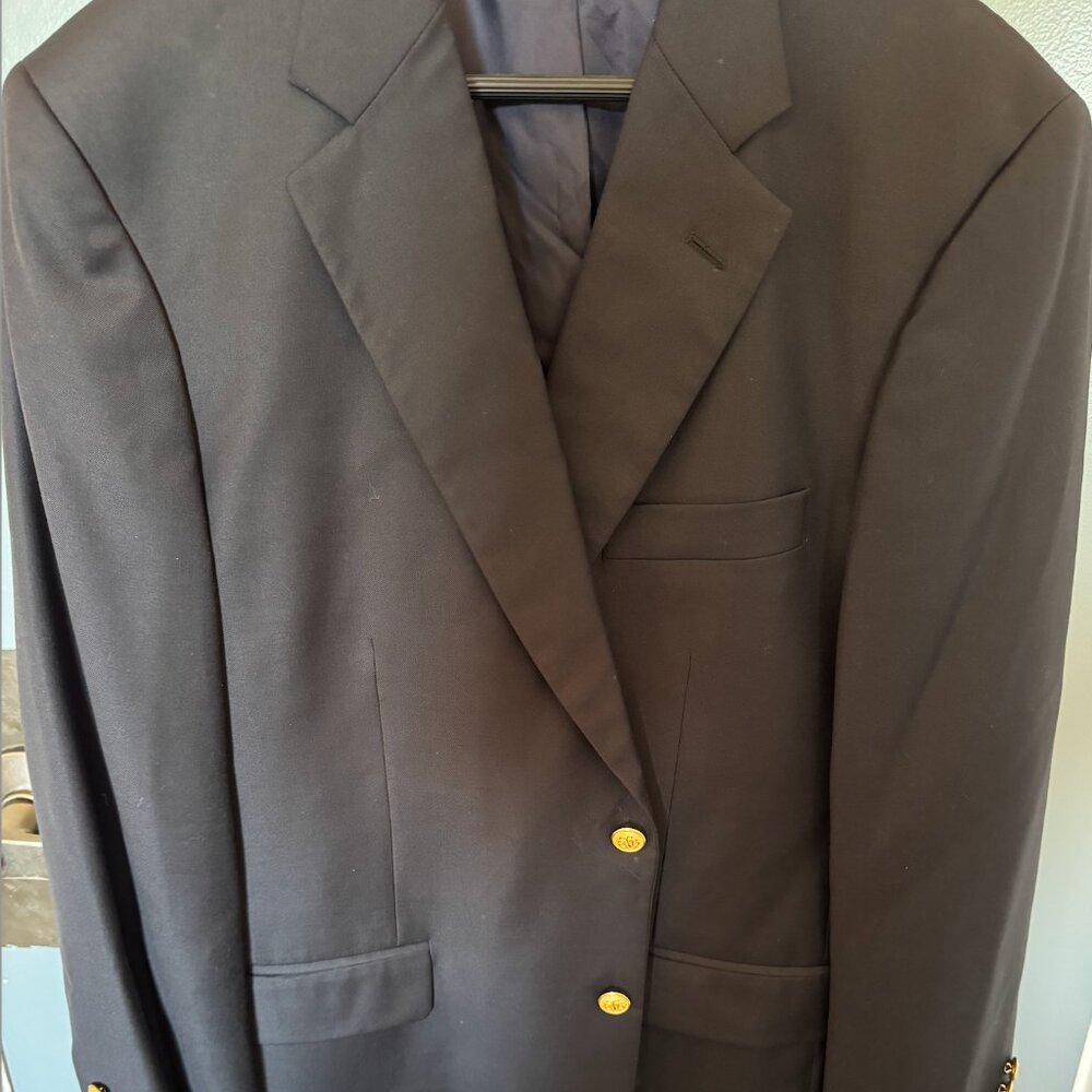 Loro Piana Fabric Blazer by Brooks Brothers - Navy Blue - Size 46R